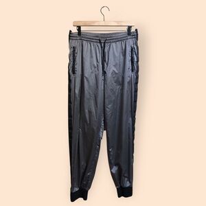 Athleta Allyson Felix Legend Luxe Track Pants Silver Grey Black Active Women’s M